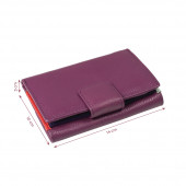 Portofel dama din piele naturala DiAmanti Esther Violet